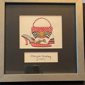 Shoe and Diva Handbag framed print
